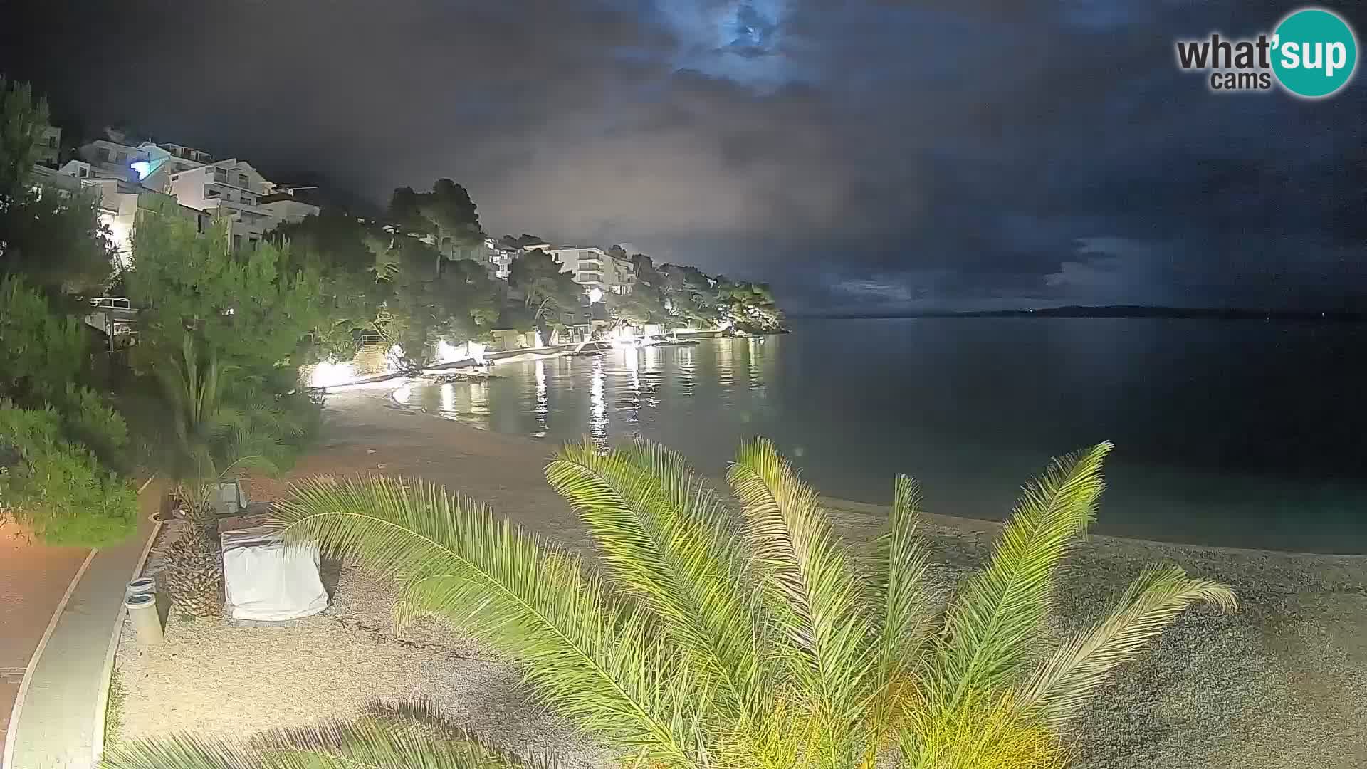 Web kamera Plaža Lučica Brela – Pogled uživo na jadransku obalu