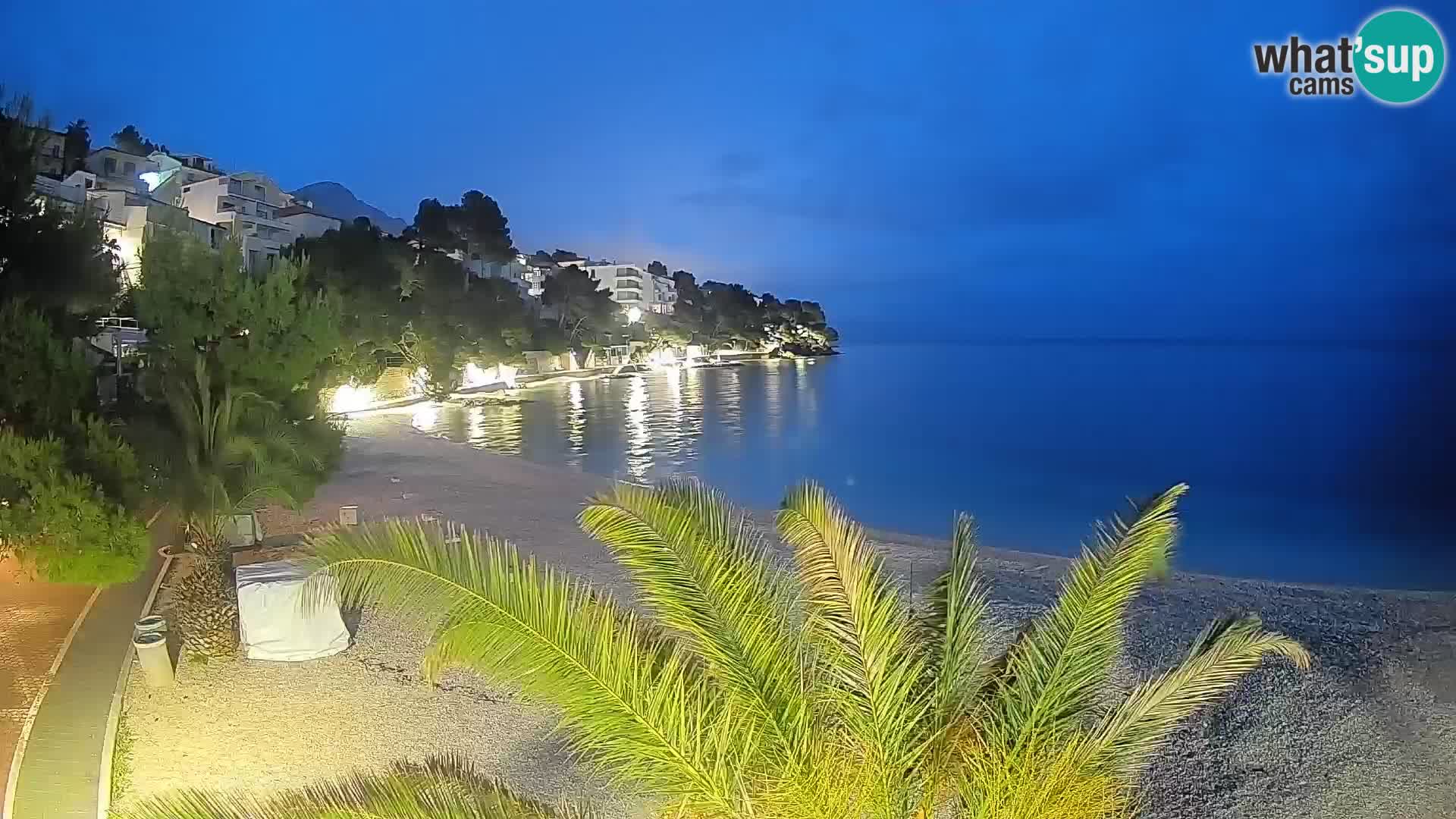 Webcam Playa Lučica Brela – Vista en directo de la costa adriática