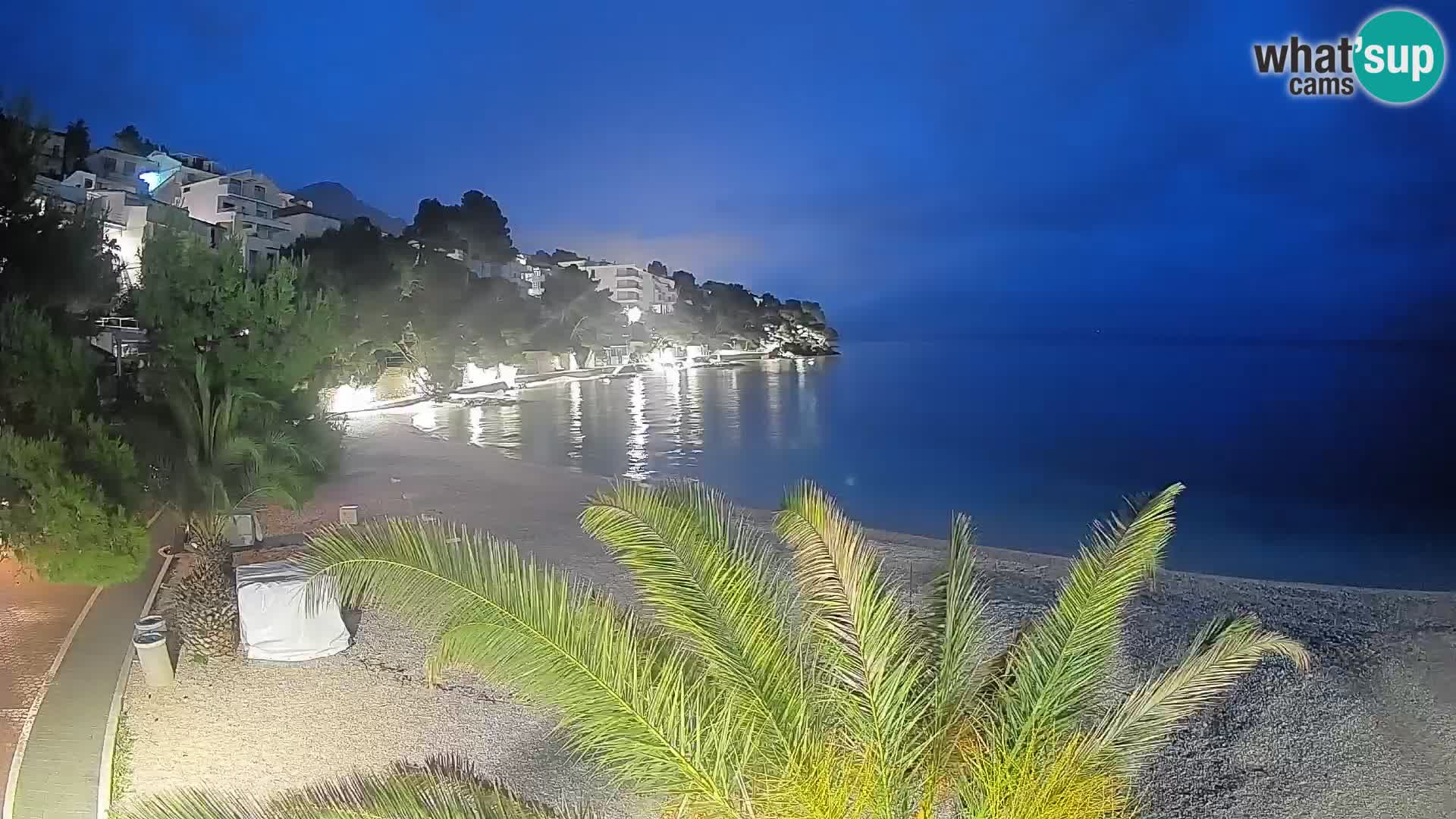 Webcam Plage Lučica Brela – Vue en direct sur la côte adriatique