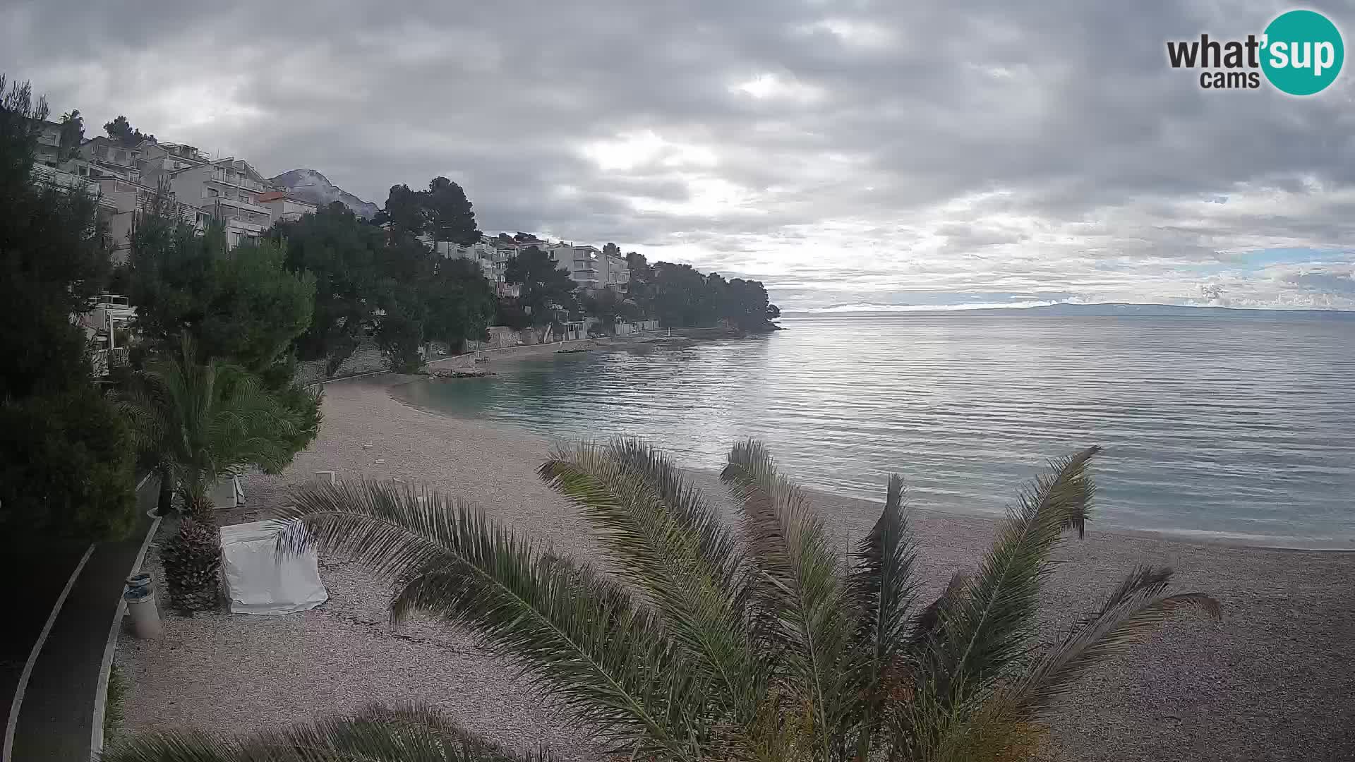 Webcam Plage Lučica Brela – Vue en direct sur la côte adriatique