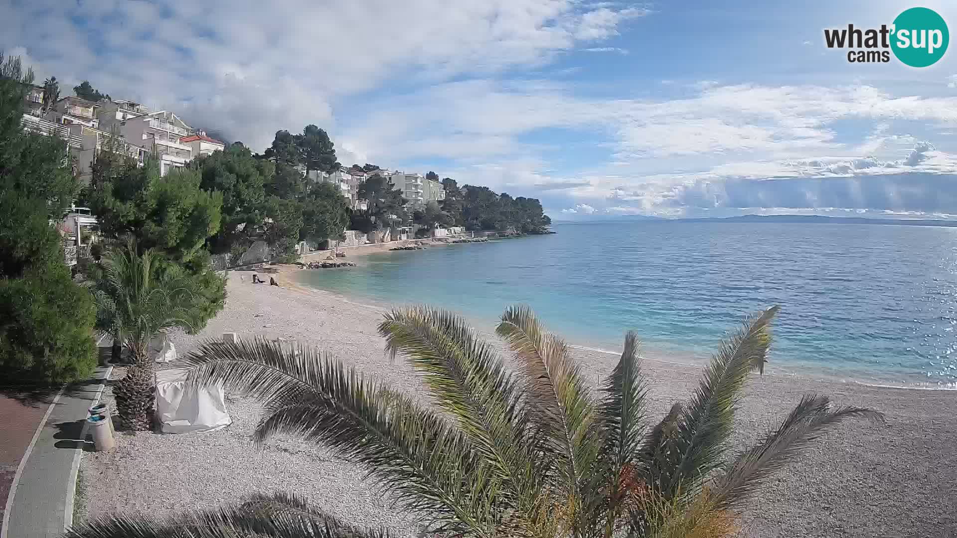 Webcam Playa Lučica Brela – Vista en directo de la costa adriática