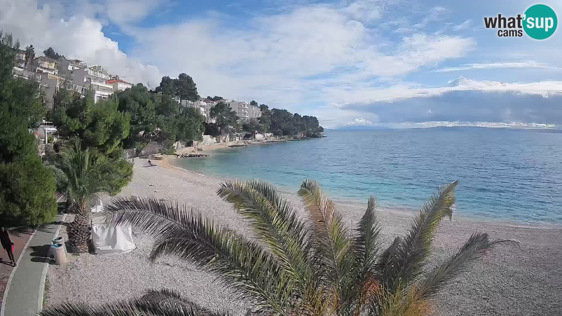 Webcam Playa Lučica Brela – Vista en directo de la costa adriática