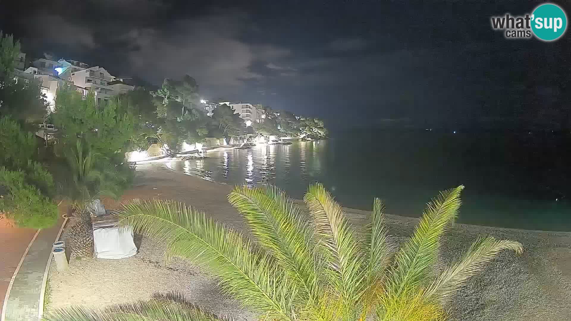Webcam Spiaggia Lučica Brela – Vista live sulla costa adriatica