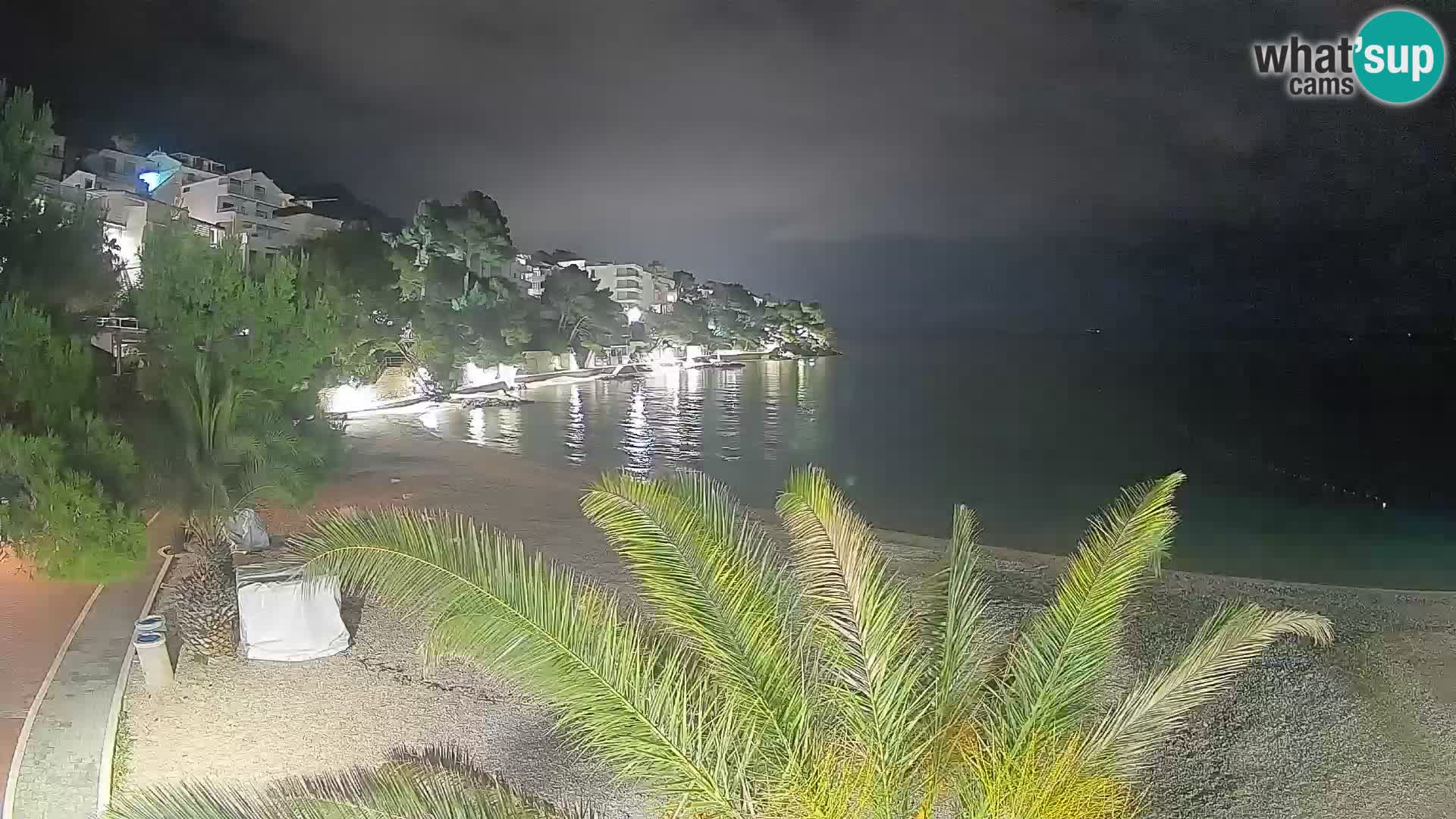 Webcam Lučica Strand Beach Brela – Liveblick von der Adriaküste
