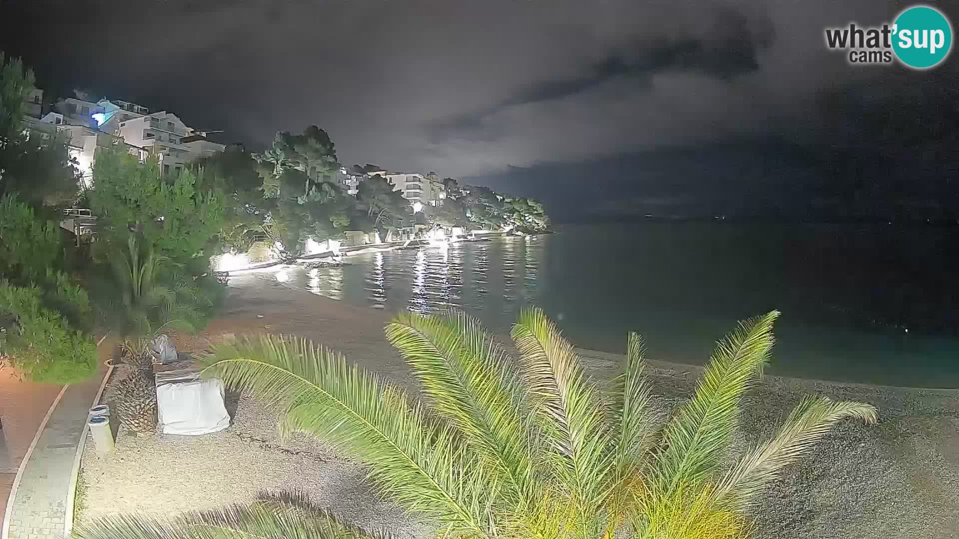 Spletna kamera Plaža Lučica Brela – Pogled v živo na Jadransko obalo