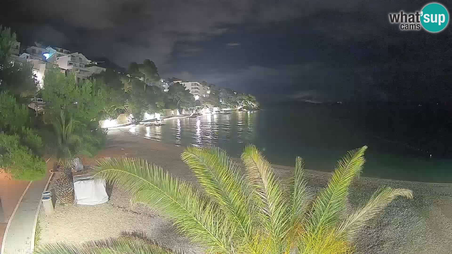Webcam Plage Lučica Brela – Vue en direct sur la côte adriatique