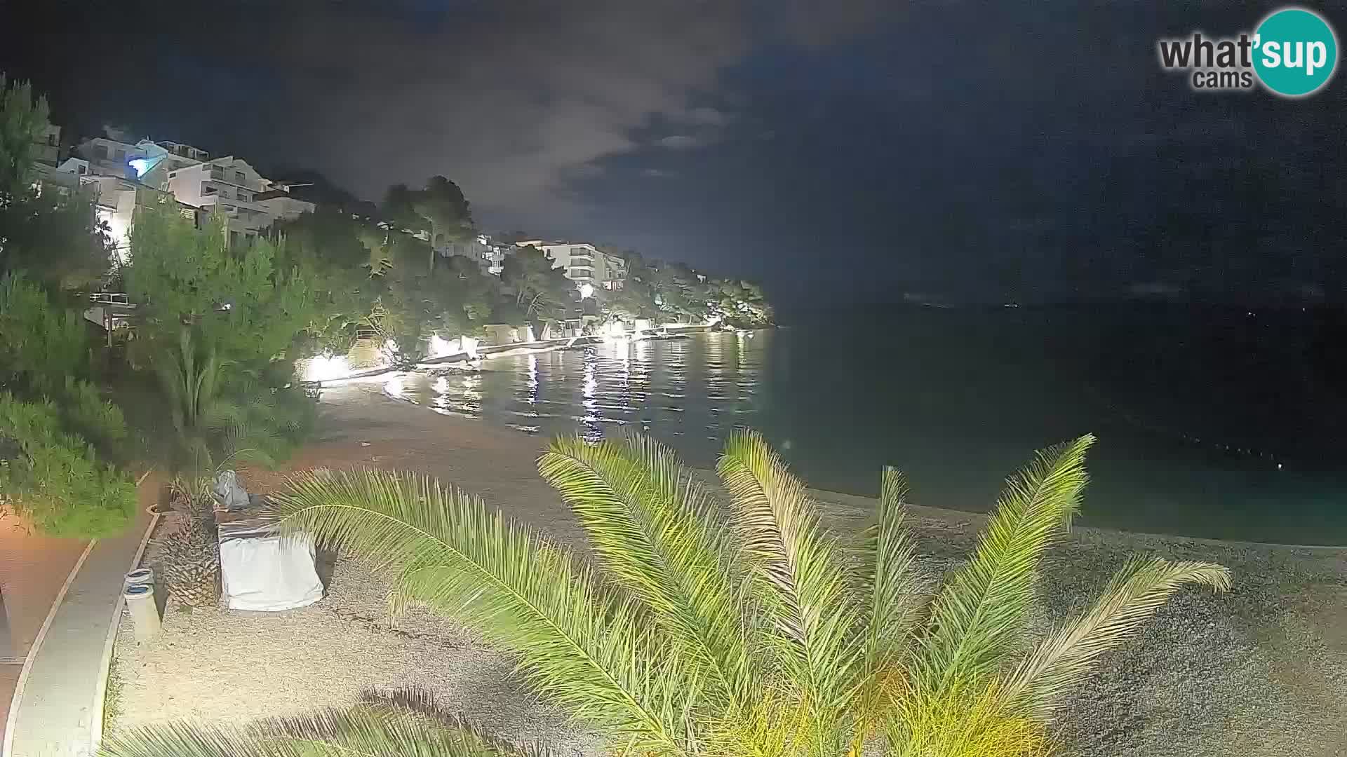 Webcam Lučica Strand Beach Brela – Liveblick von der Adriaküste
