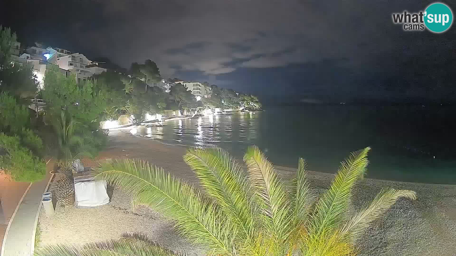 Webcam Spiaggia Lučica Brela – Vista live sulla costa adriatica