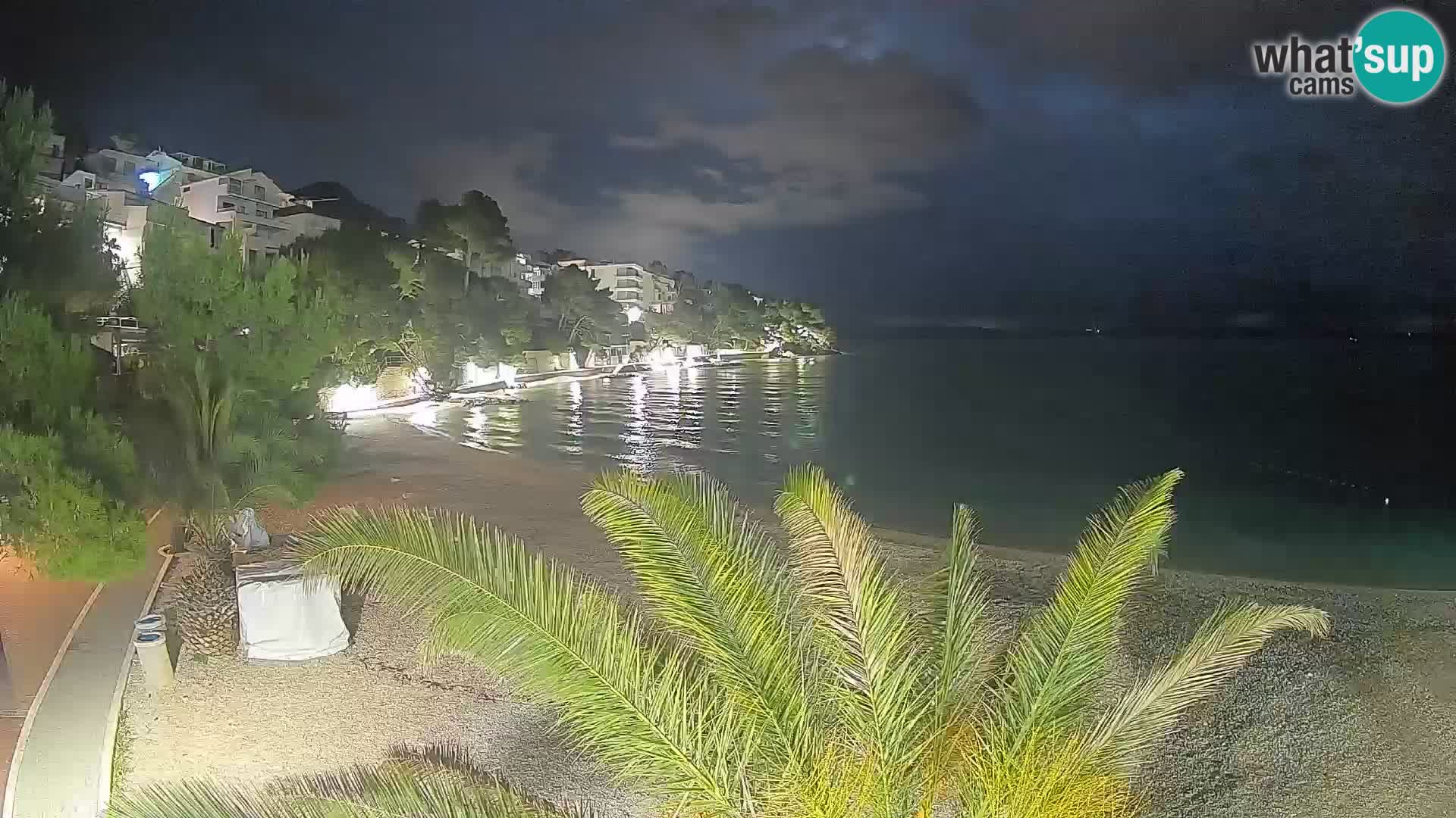 Spletna kamera Plaža Lučica Brela – Pogled v živo na Jadransko obalo