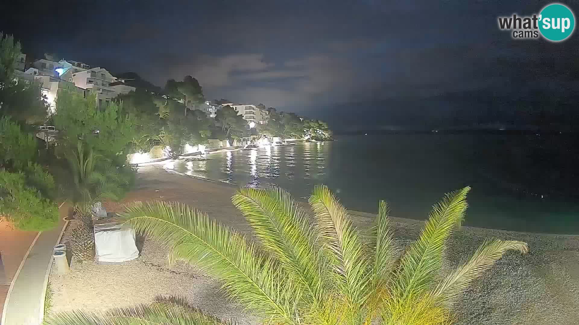 Webcam Plage Lučica Brela – Vue en direct sur la côte adriatique