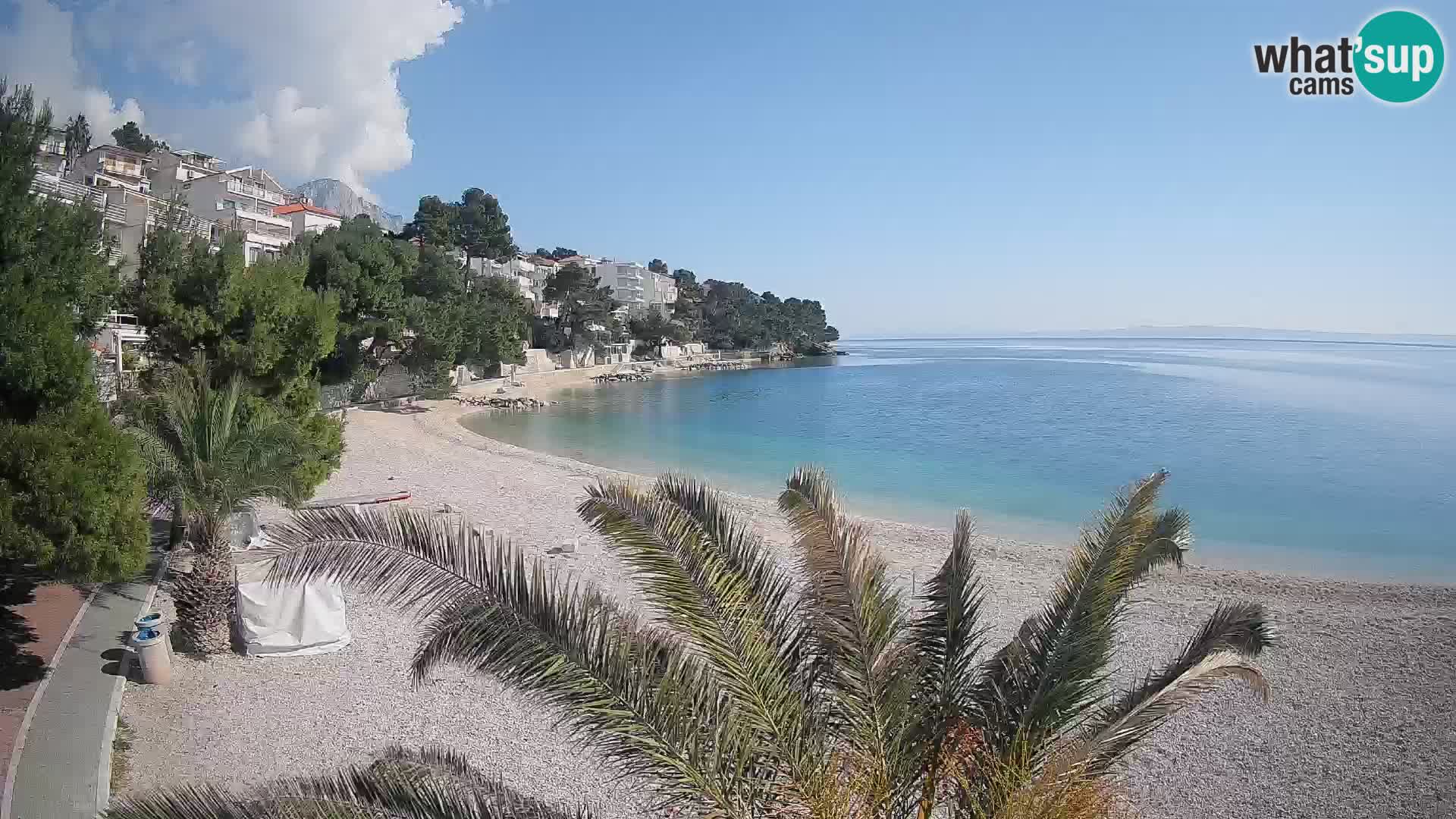 Webcam Playa Lučica Brela – Vista en directo de la costa adriática