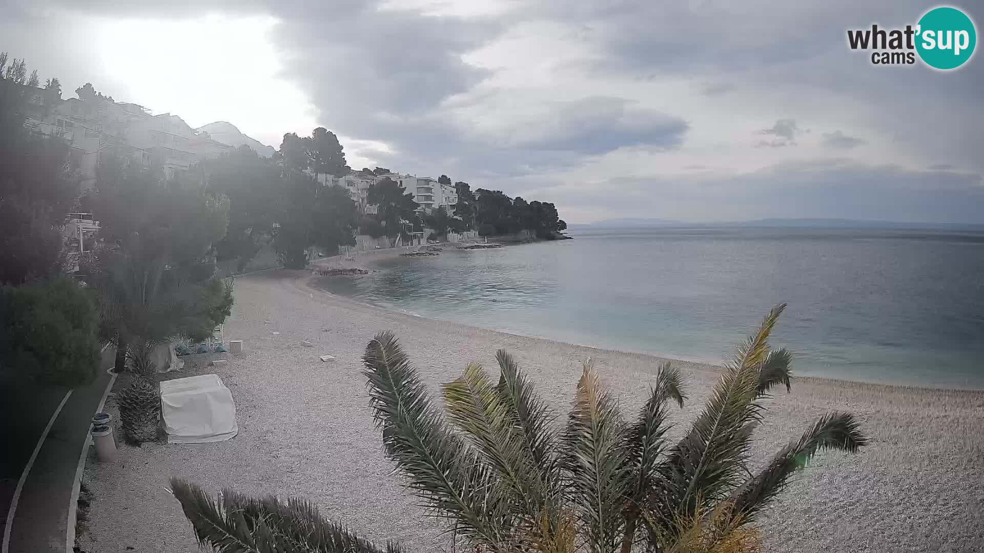 Webcam Lučica Strand Beach Brela – Liveblick von der Adriaküste