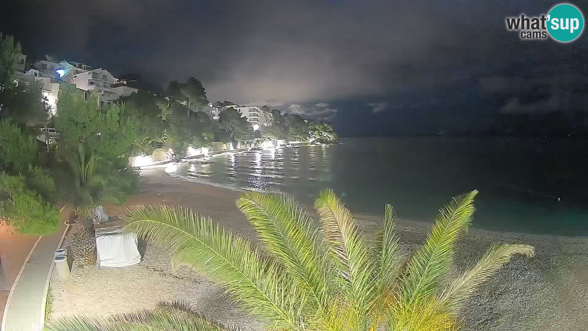 Webcam Lučica Strand Beach Brela – Liveblick von der Adriaküste
