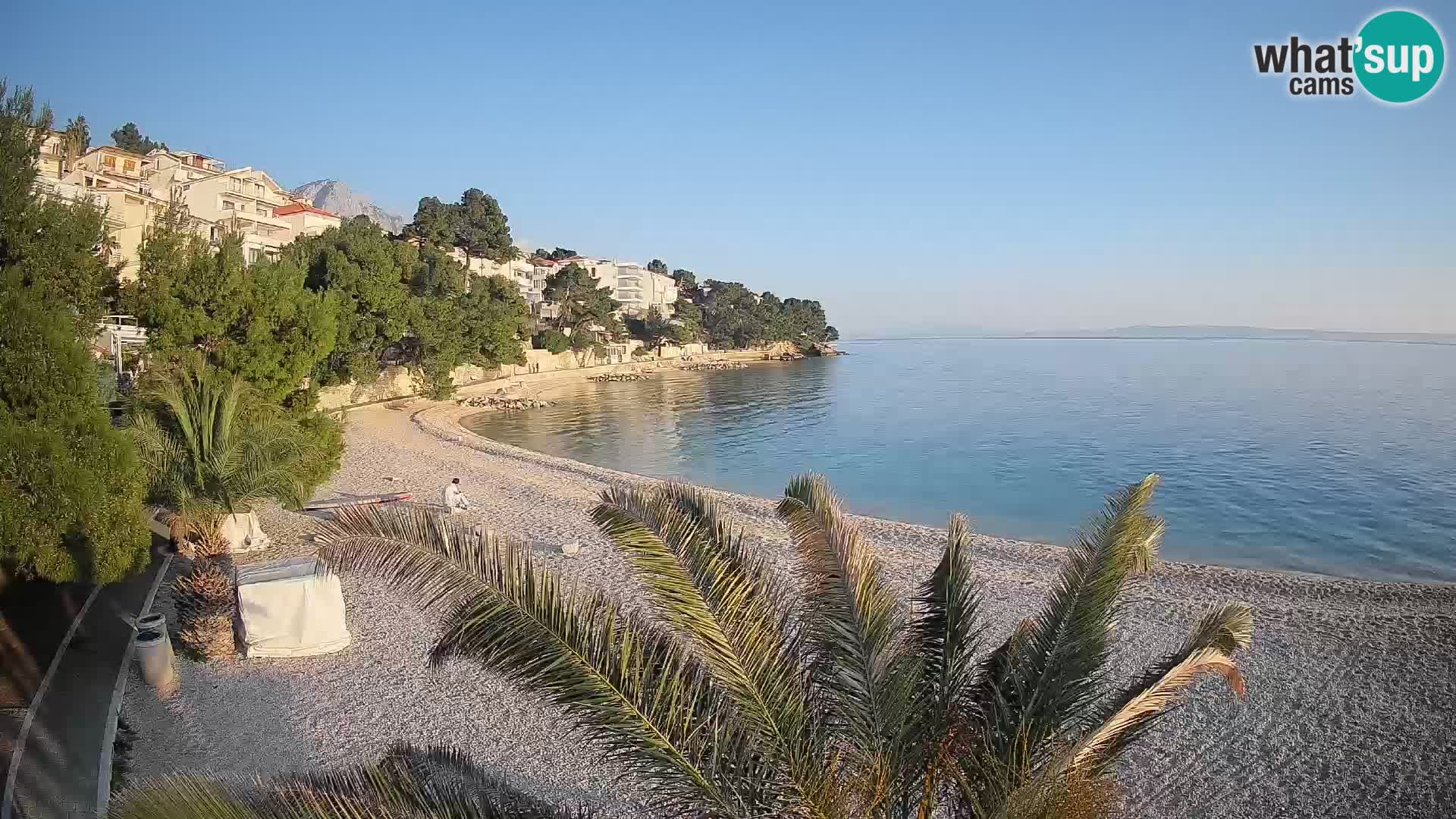 Webcam Playa Lučica Brela – Vista en directo de la costa adriática
