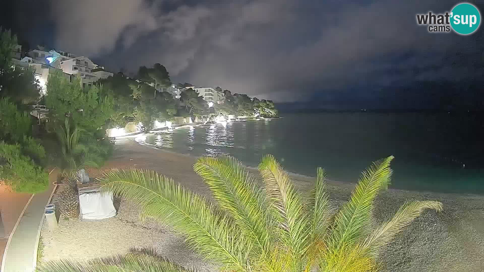 Webcam Plage Lučica Brela – Vue en direct sur la côte adriatique
