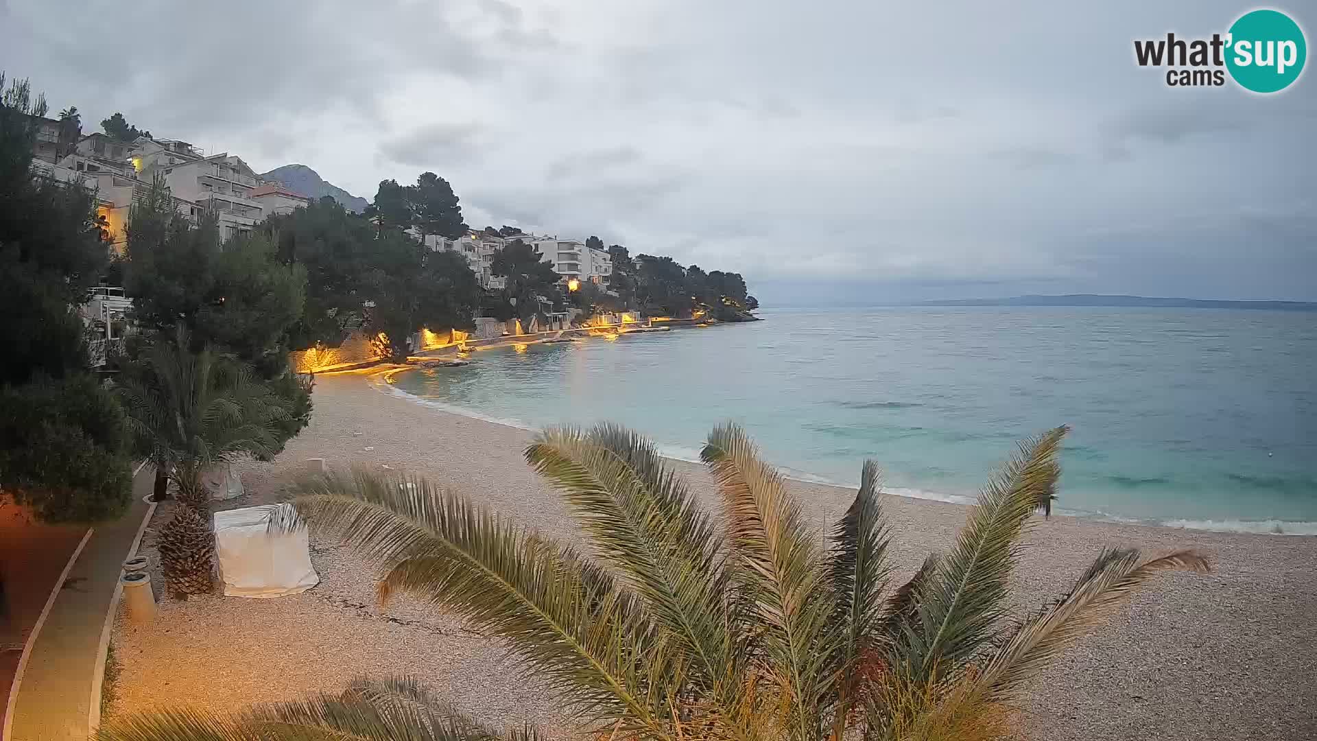 Webcam Playa Lučica Brela – Vista en directo de la costa adriática