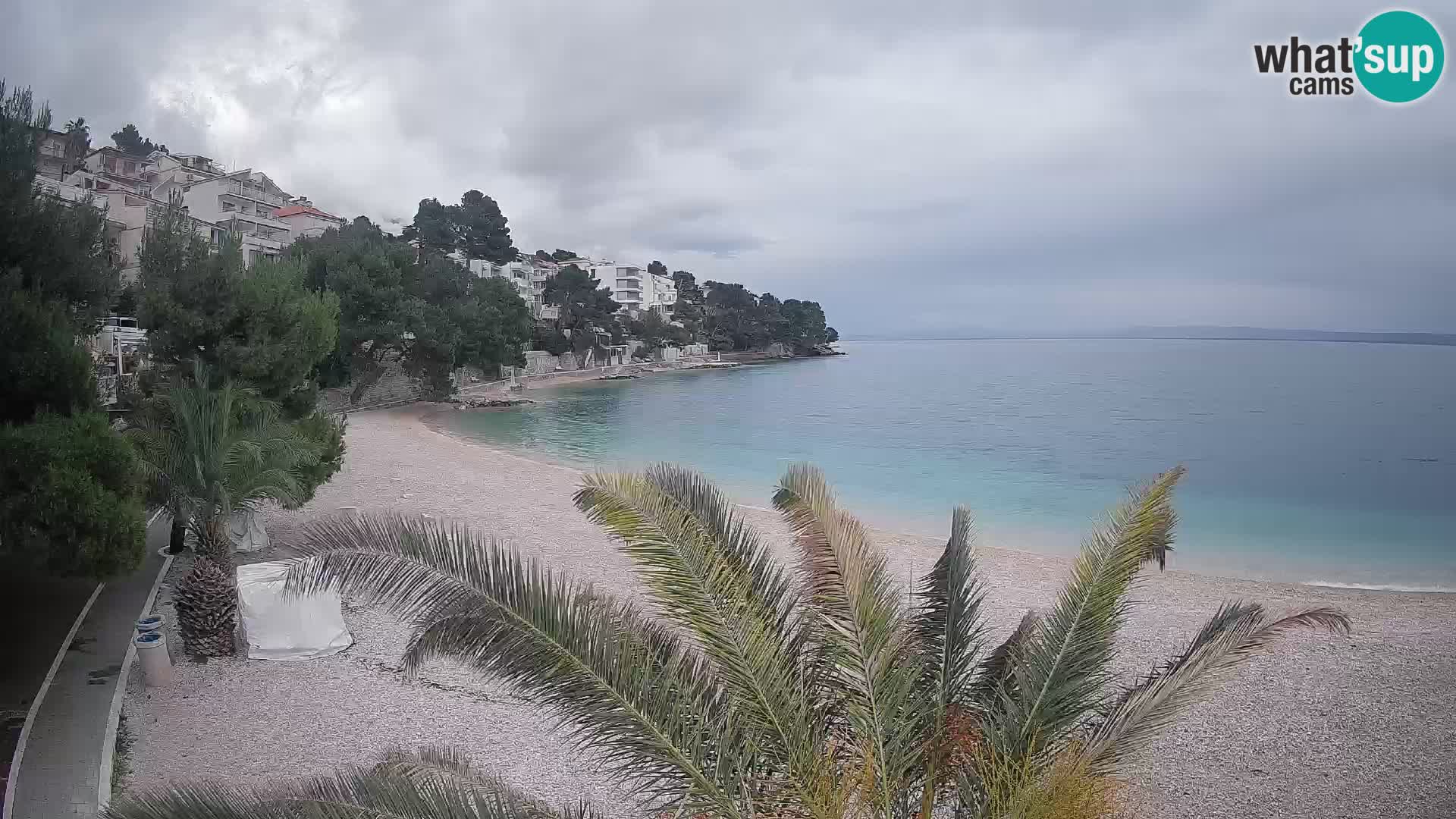 Webcam Playa Lučica Brela – Vista en directo de la costa adriática