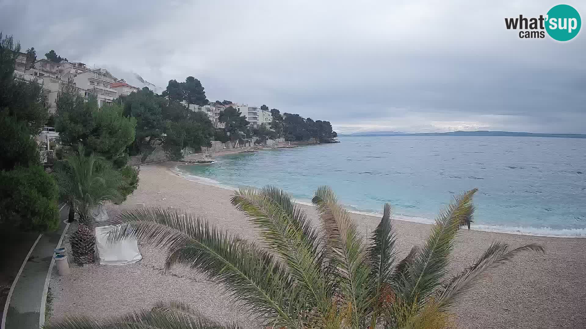 Webcam Lučica Beach Brela – Live View from the Adriatic Coast