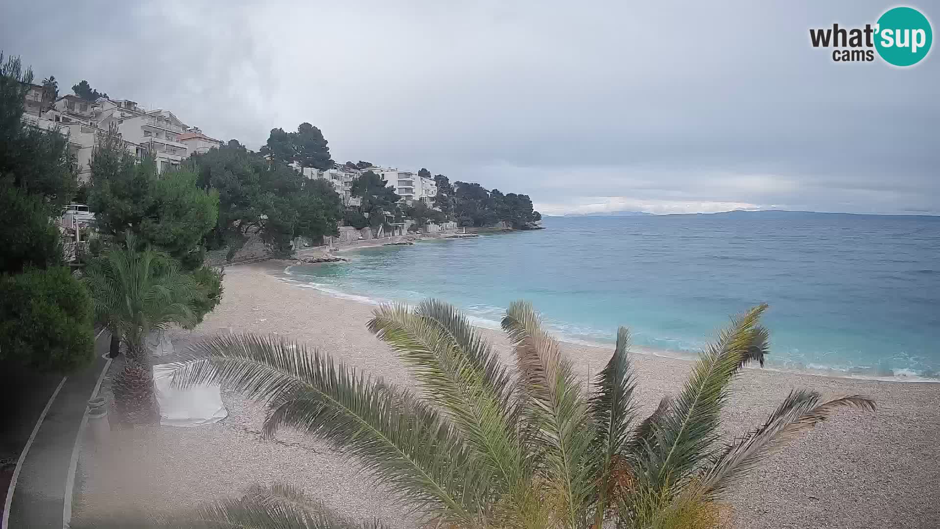 Webcam Spiaggia Lučica Brela – Vista live sulla costa adriatica