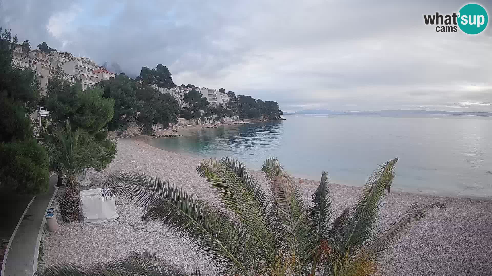 Webcam Lučica Beach Brela – Live View from the Adriatic Coast