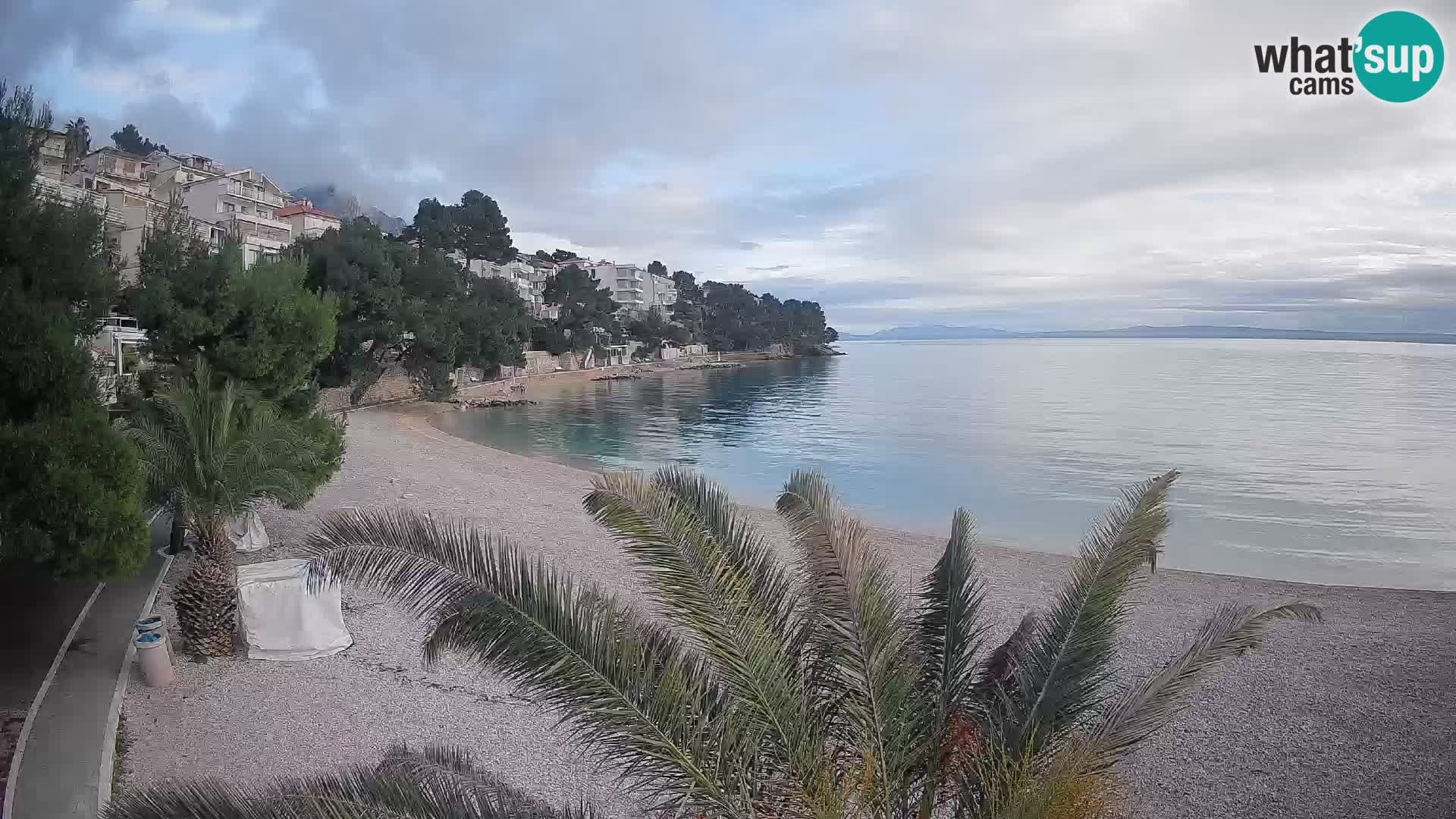 Webcam Playa Lučica Brela – Vista en directo de la costa adriática
