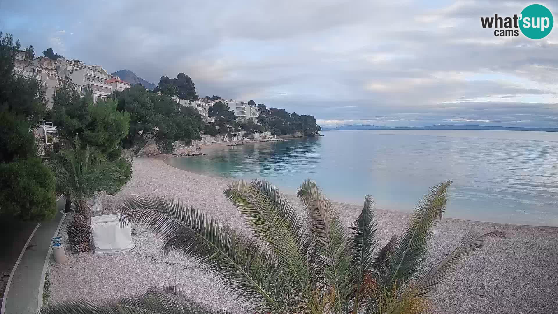 Webcam Plage Lučica Brela – Vue en direct sur la côte adriatique
