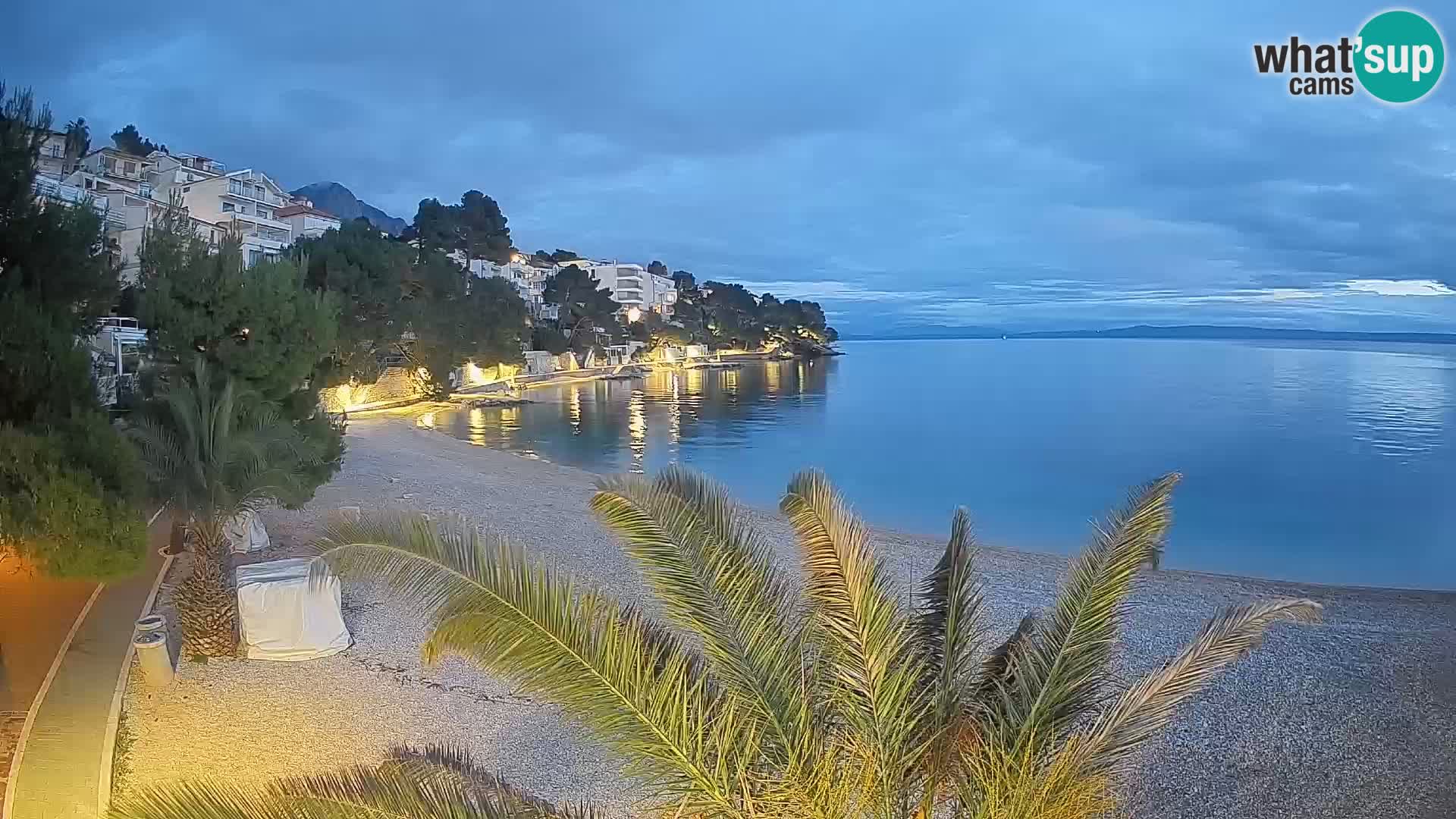 Webcam Playa Lučica Brela – Vista en directo de la costa adriática