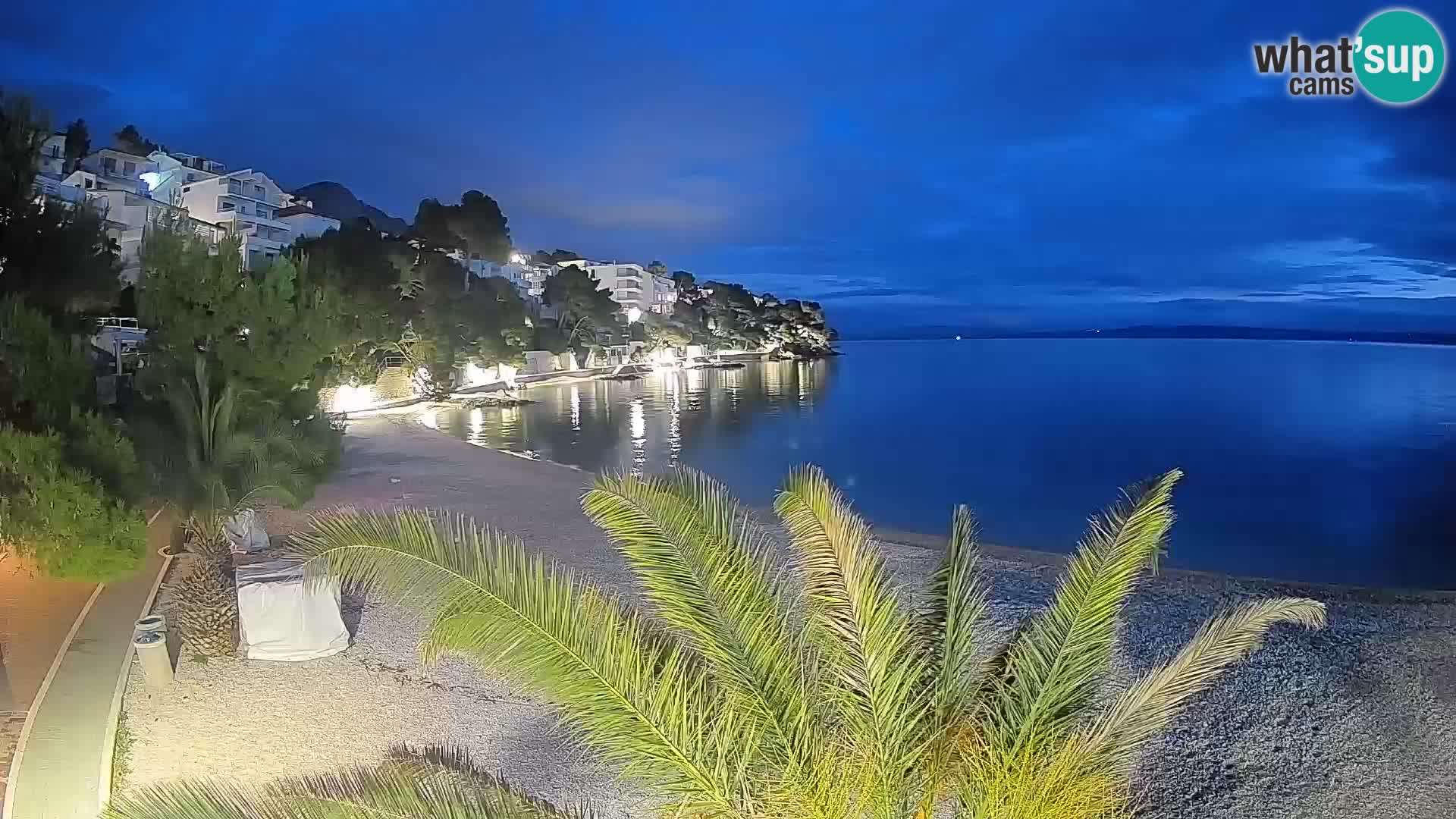 Webcam Playa Lučica Brela – Vista en directo de la costa adriática