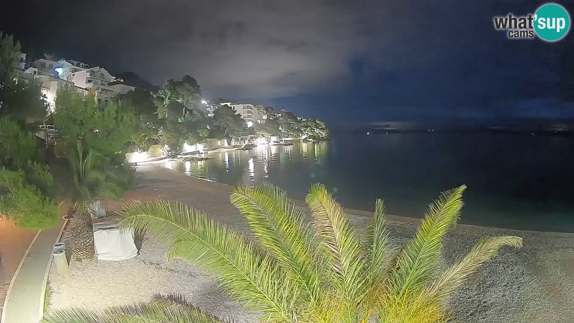 Webcam Plage Lučica Brela – Vue en direct sur la côte adriatique
