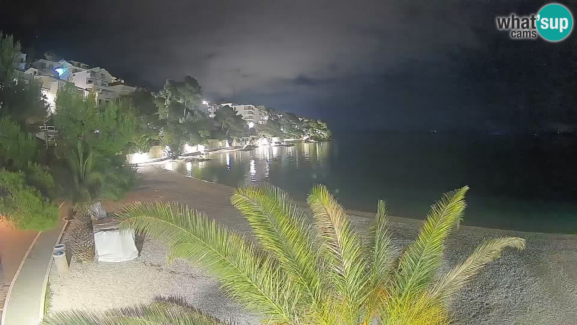Webcam Lučica Strand Beach Brela – Liveblick von der Adriaküste