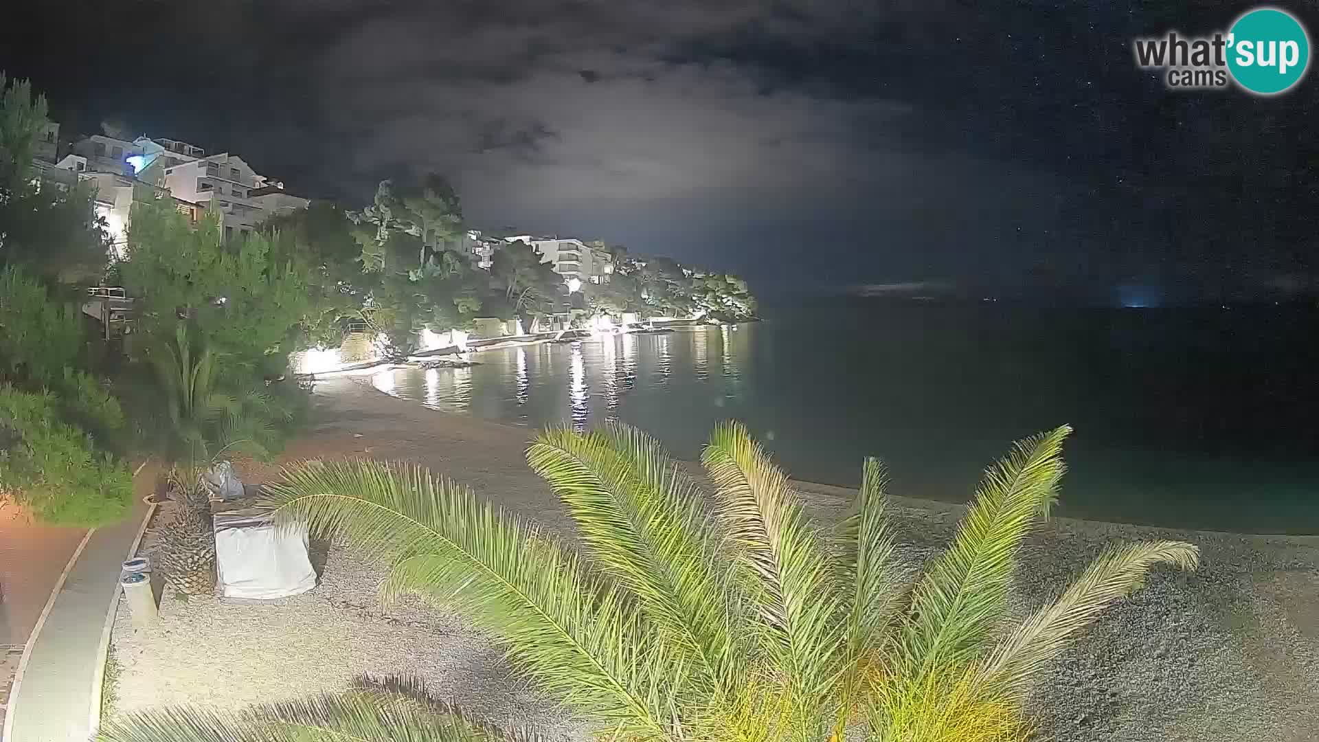 Webcam Playa Lučica Brela – Vista en directo de la costa adriática