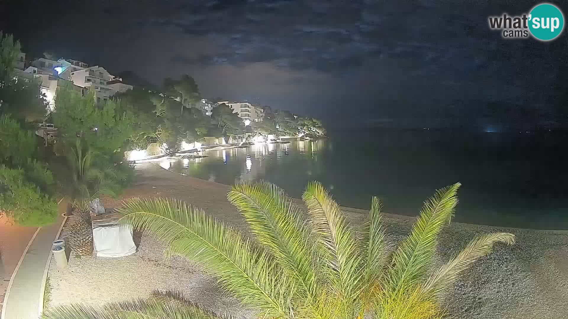 Webcam Lučica Strand Beach Brela – Liveblick von der Adriaküste