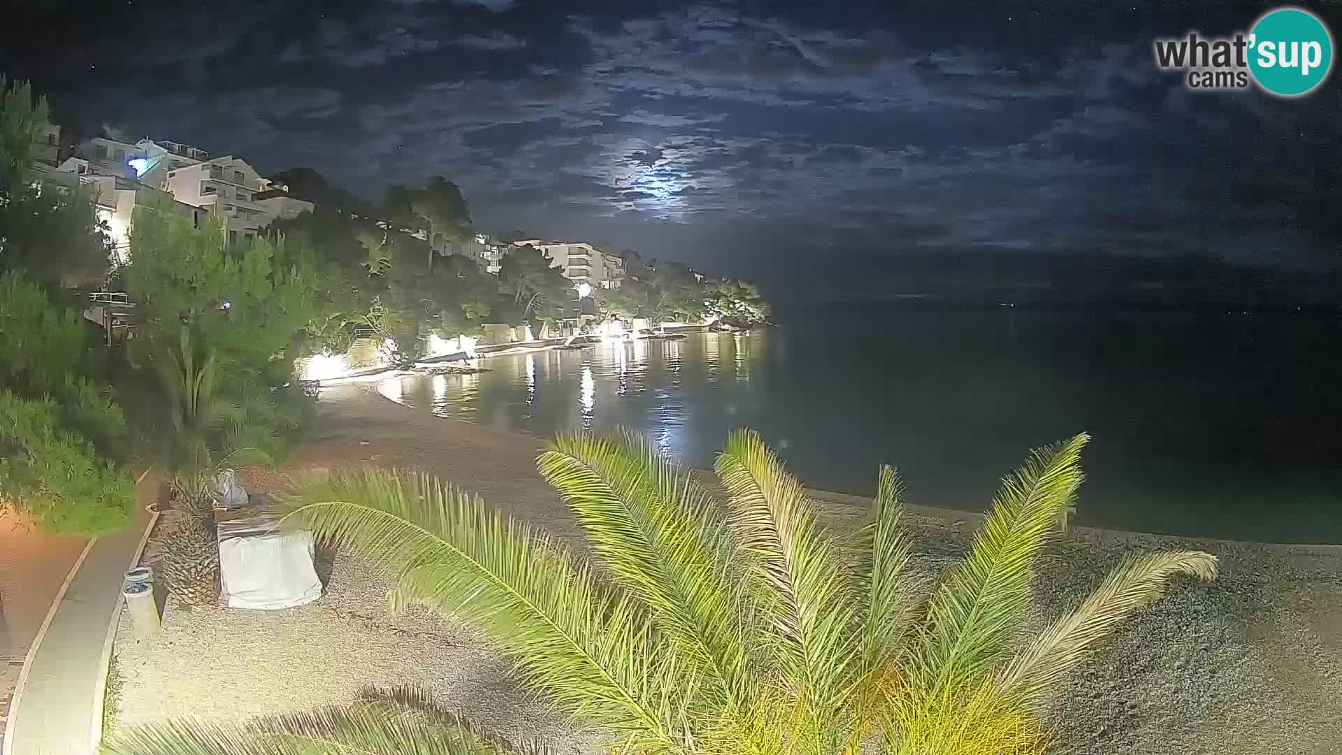 Webcam Playa Lučica Brela – Vista en directo de la costa adriática