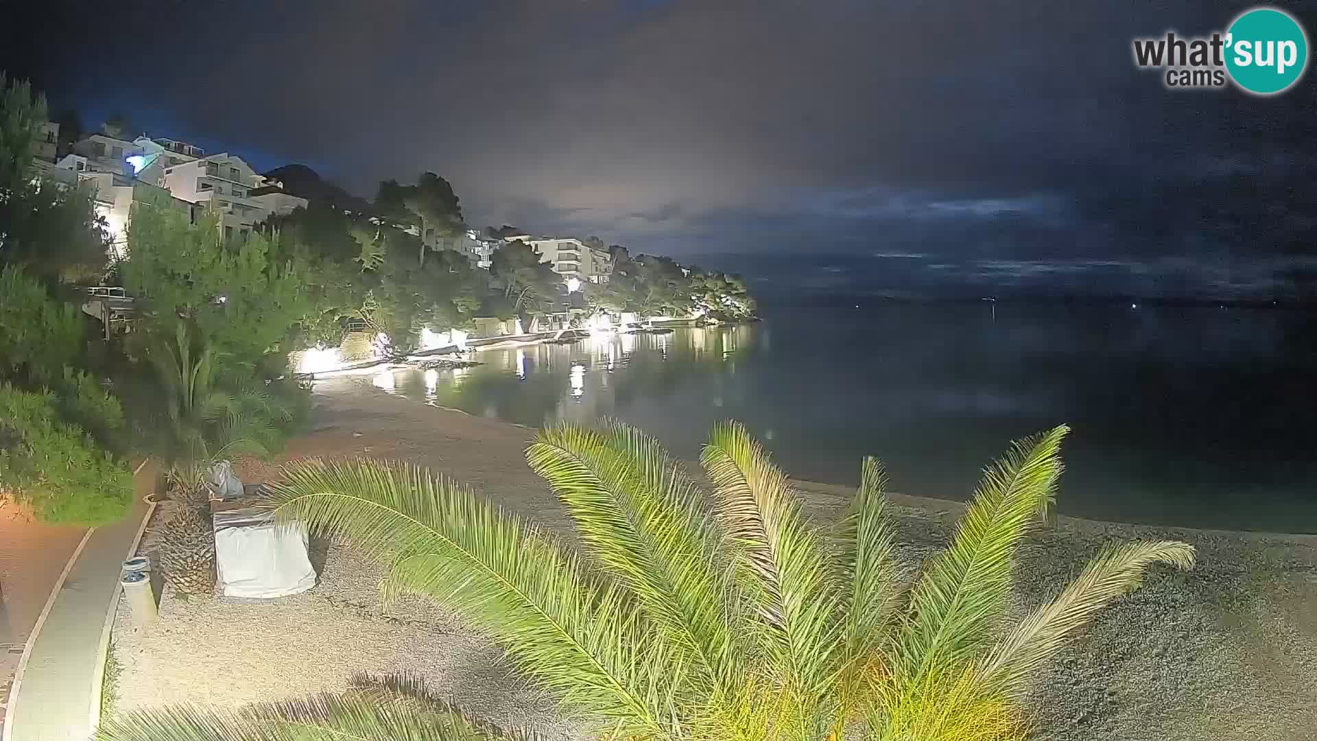 Webcam Lučica Strand Beach Brela – Liveblick von der Adriaküste