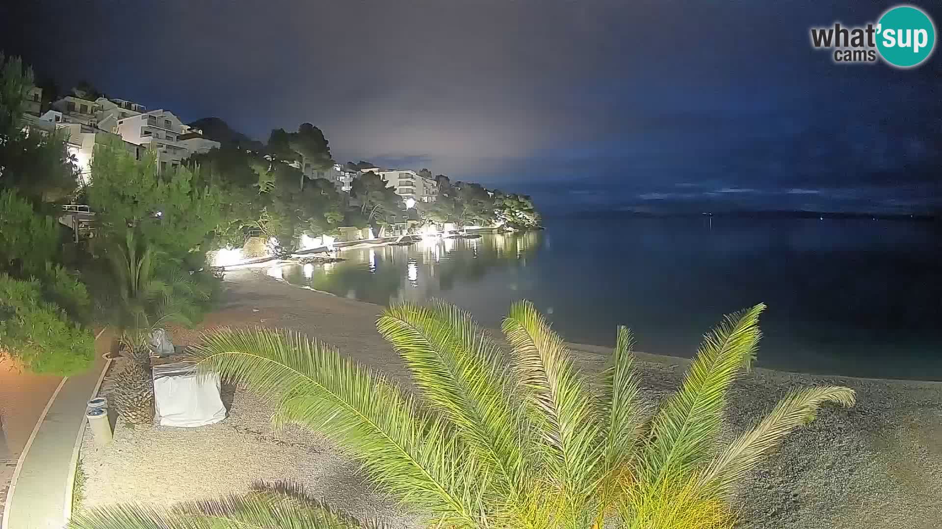 Webcam Lučica Strand Beach Brela – Liveblick von der Adriaküste