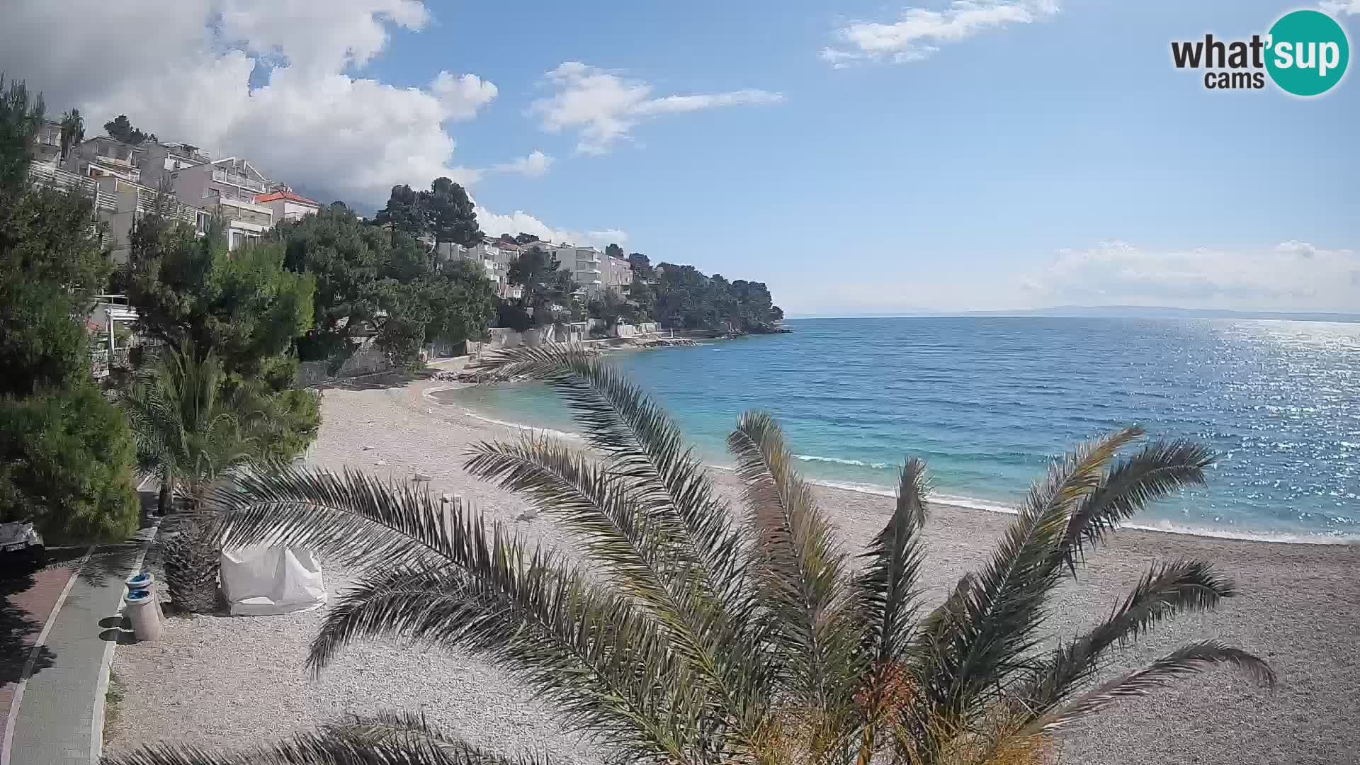 Webcam Plage Lučica Brela – Vue en direct sur la côte adriatique