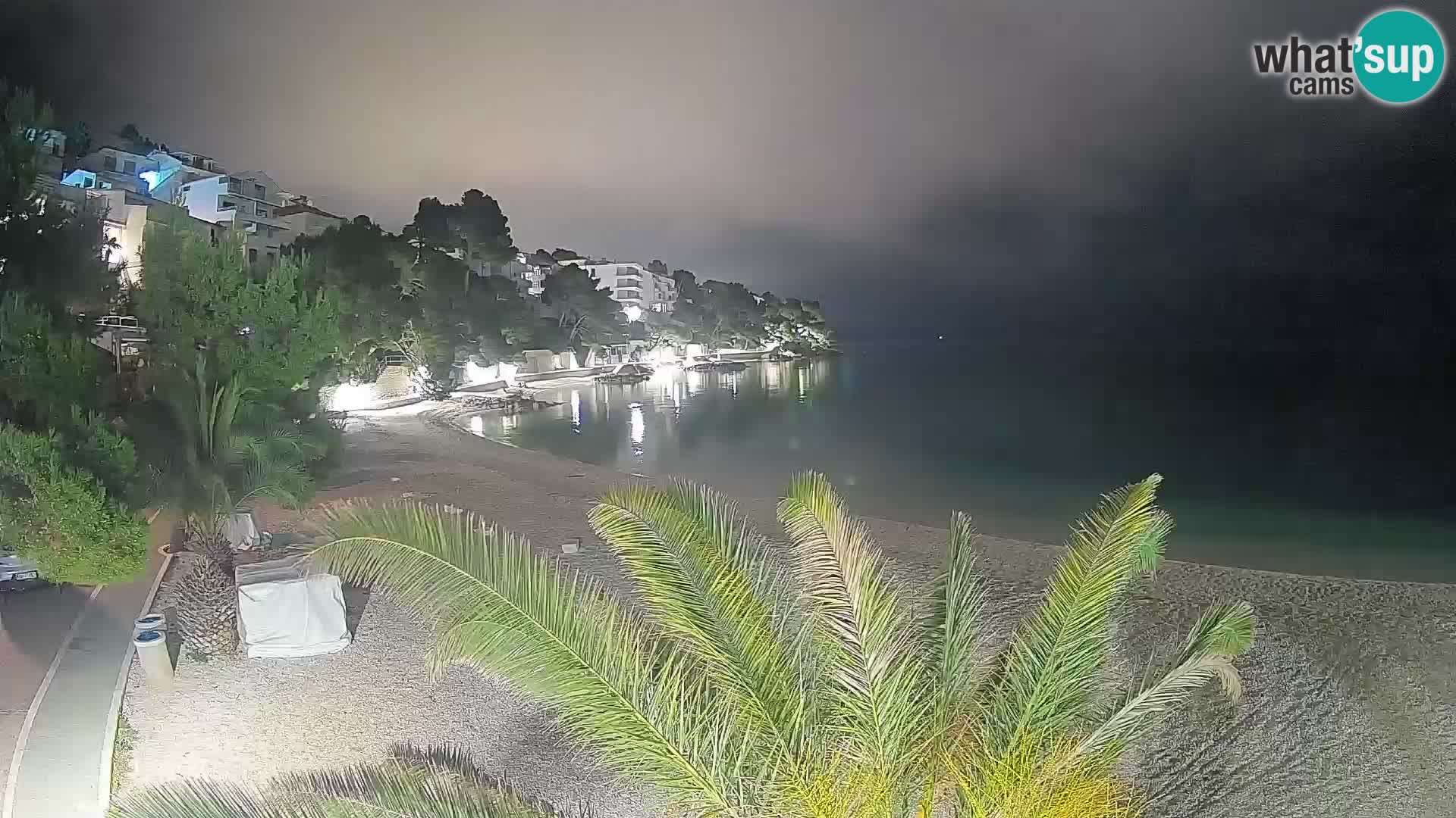 Webcam Plage Lučica Brela – Vue en direct sur la côte adriatique
