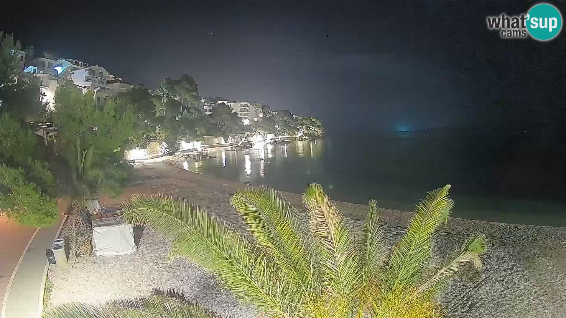 Webcam Spiaggia Lučica Brela – Vista live sulla costa adriatica