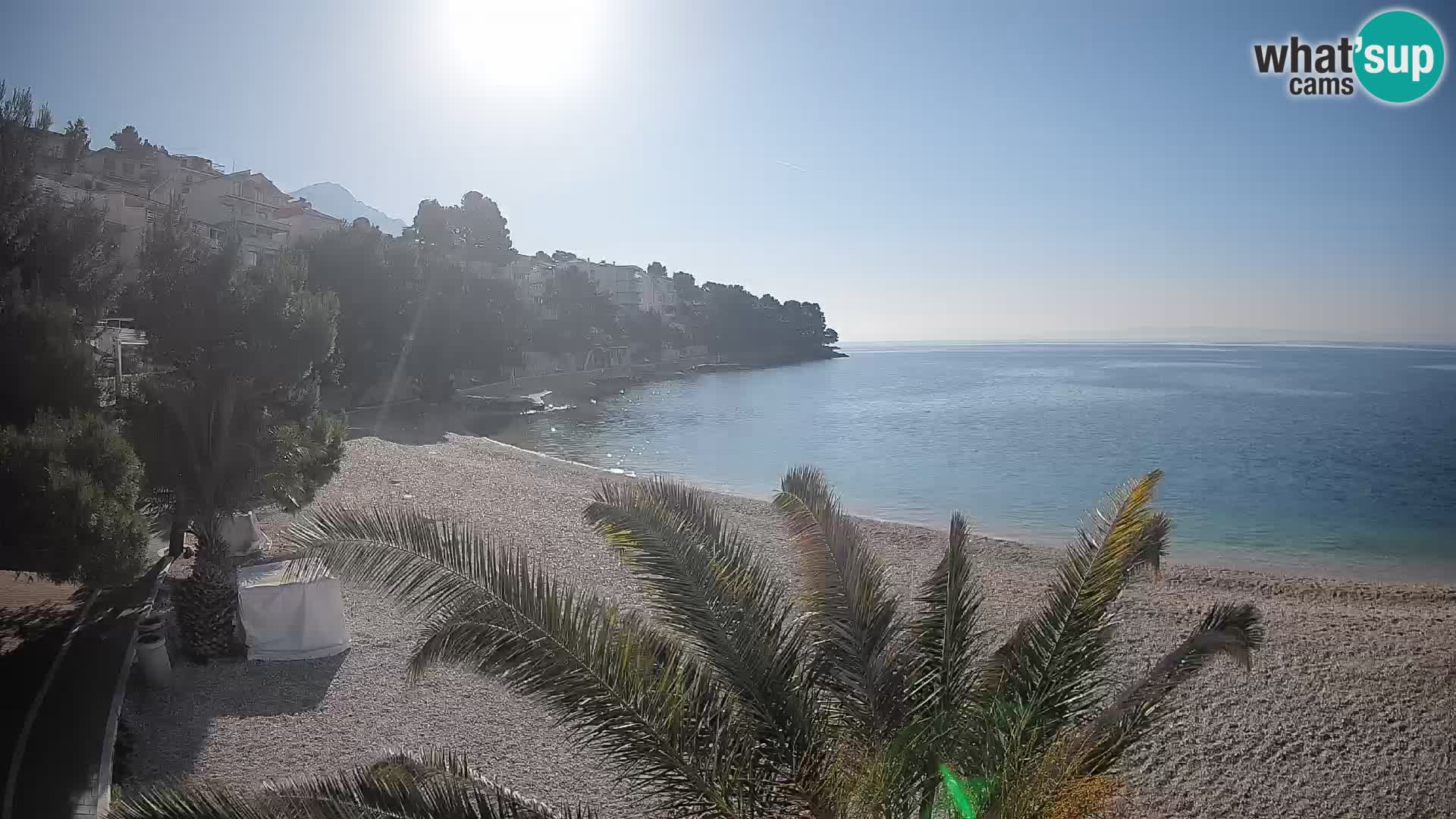 Webcam Plage Lučica Brela – Vue en direct sur la côte adriatique