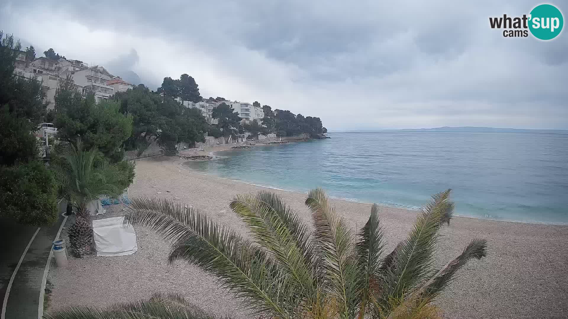 Webcam Spiaggia Lučica Brela – Vista live sulla costa adriatica