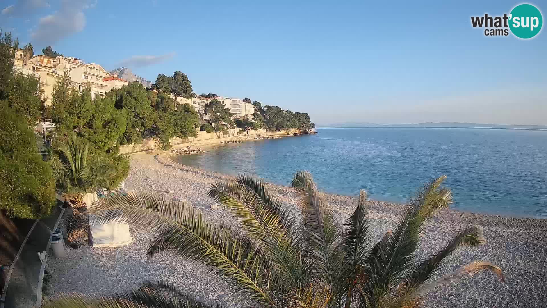 Webcam Lučica Beach Brela – Live View from the Adriatic Coast