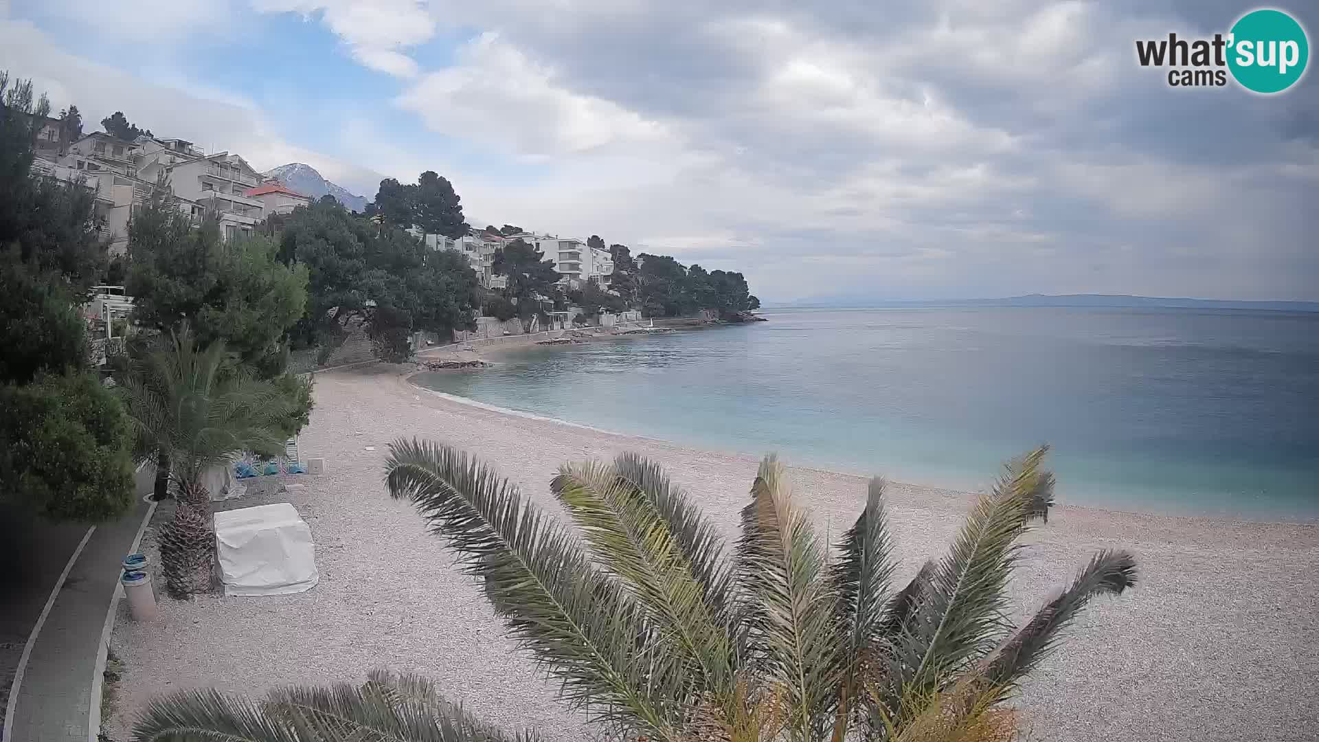 Webcam Playa Lučica Brela – Vista en directo de la costa adriática