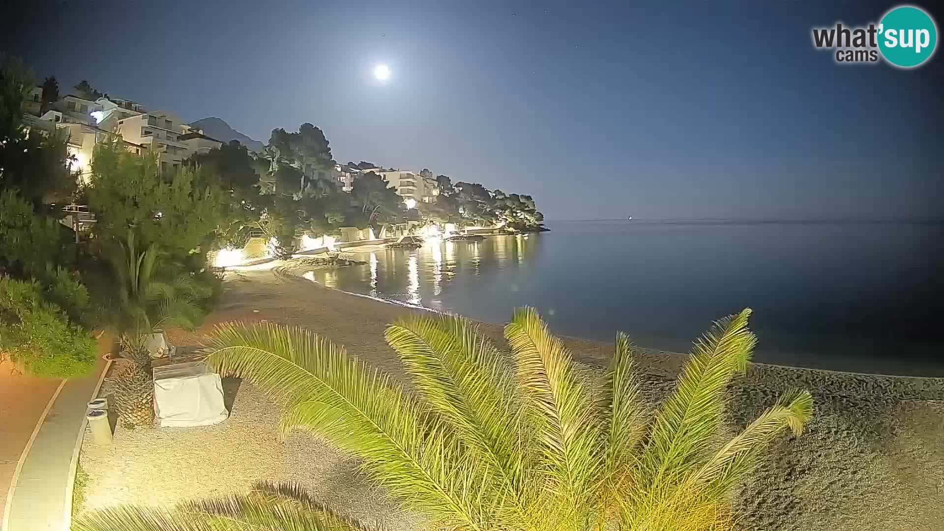 Webcam Plage Lučica Brela – Vue en direct sur la côte adriatique