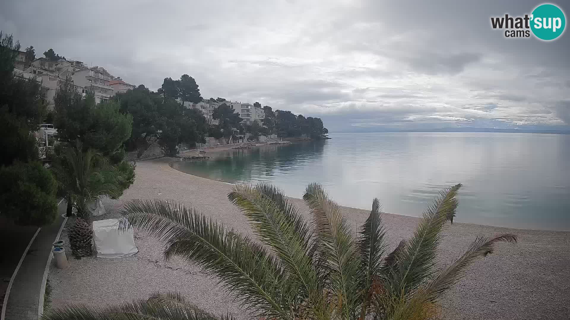 Webcam Spiaggia Lučica Brela – Vista live sulla costa adriatica