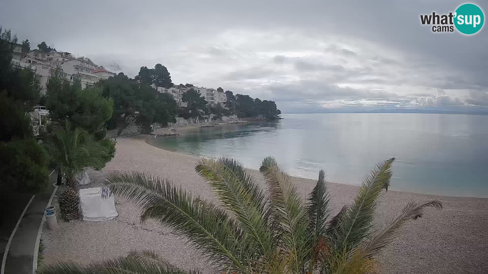 Webcam Playa Lučica Brela – Vista en directo de la costa adriática