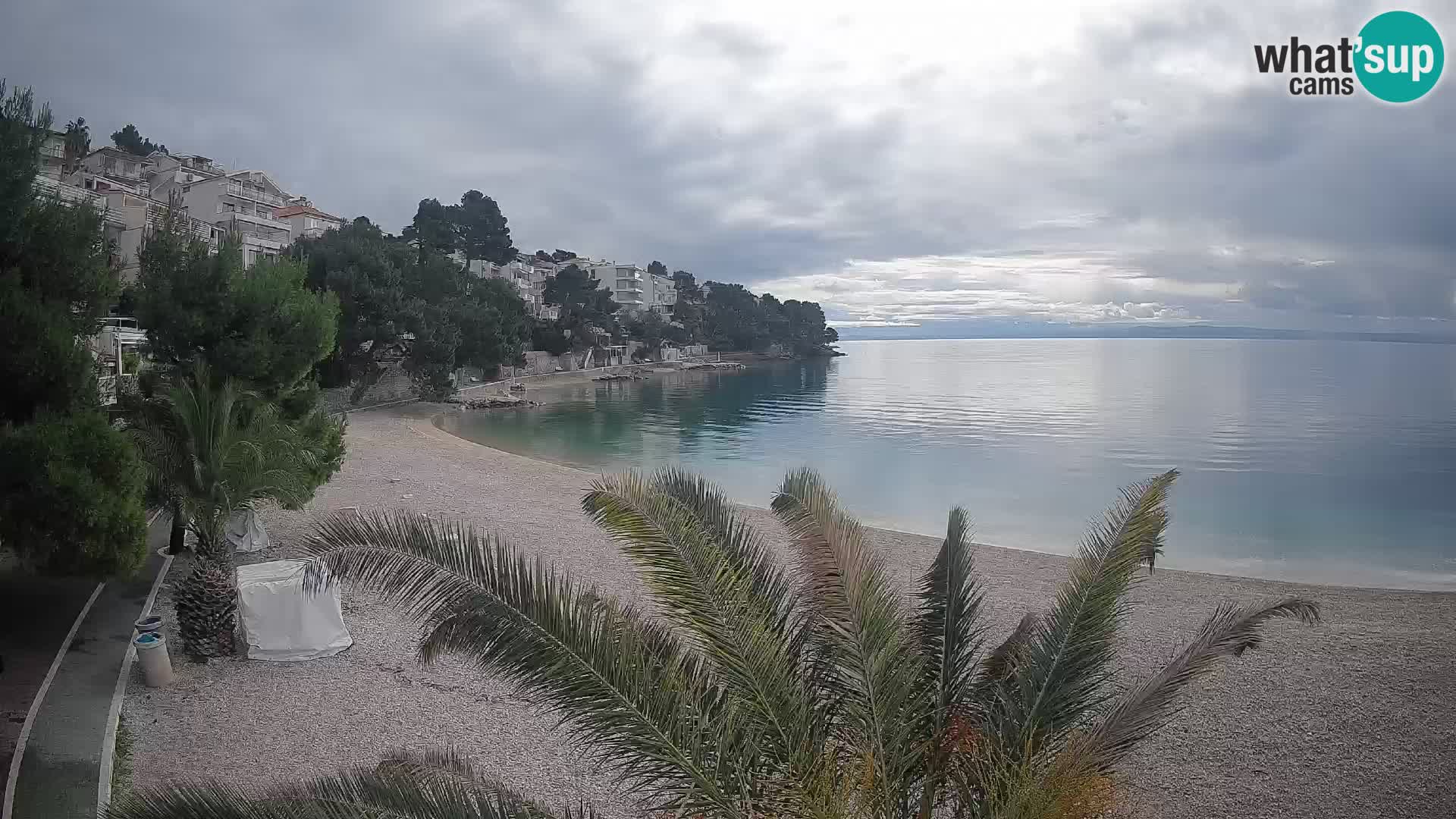 Webcam Playa Lučica Brela – Vista en directo de la costa adriática