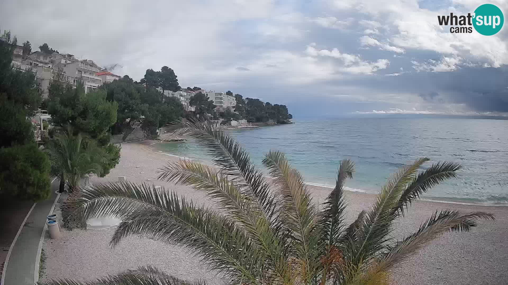 Webcam Lučica Strand Beach Brela – Liveblick von der Adriaküste