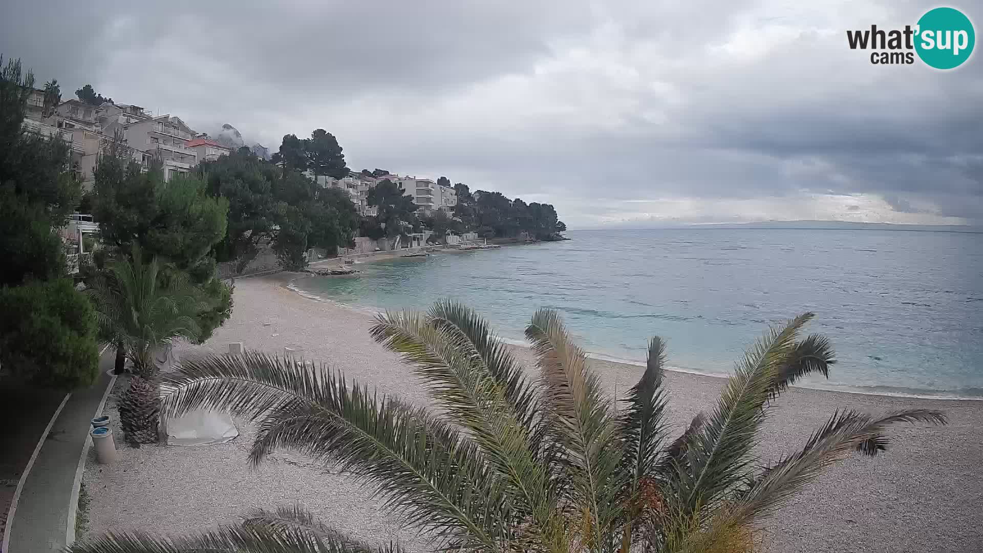 Webcam Plage Lučica Brela – Vue en direct sur la côte adriatique