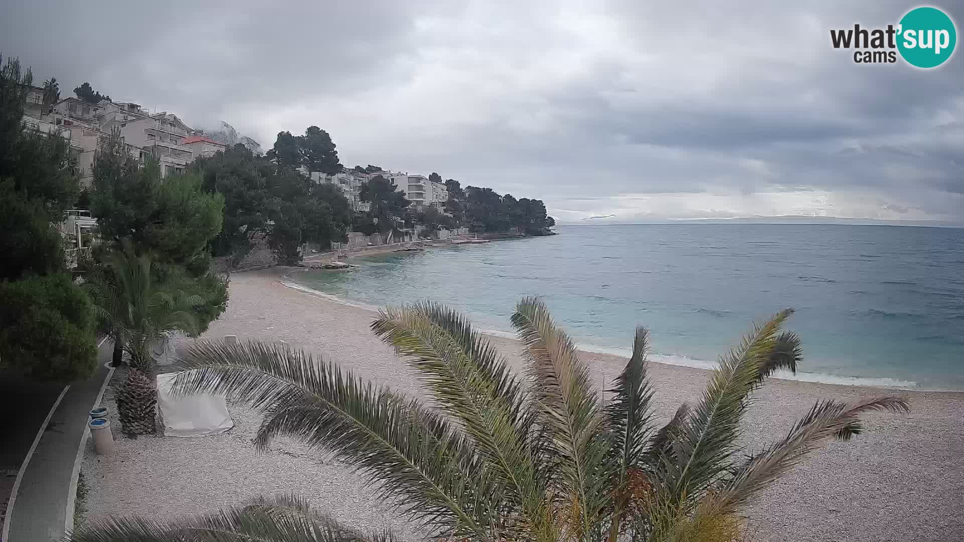 Webcam Spiaggia Lučica Brela – Vista live sulla costa adriatica