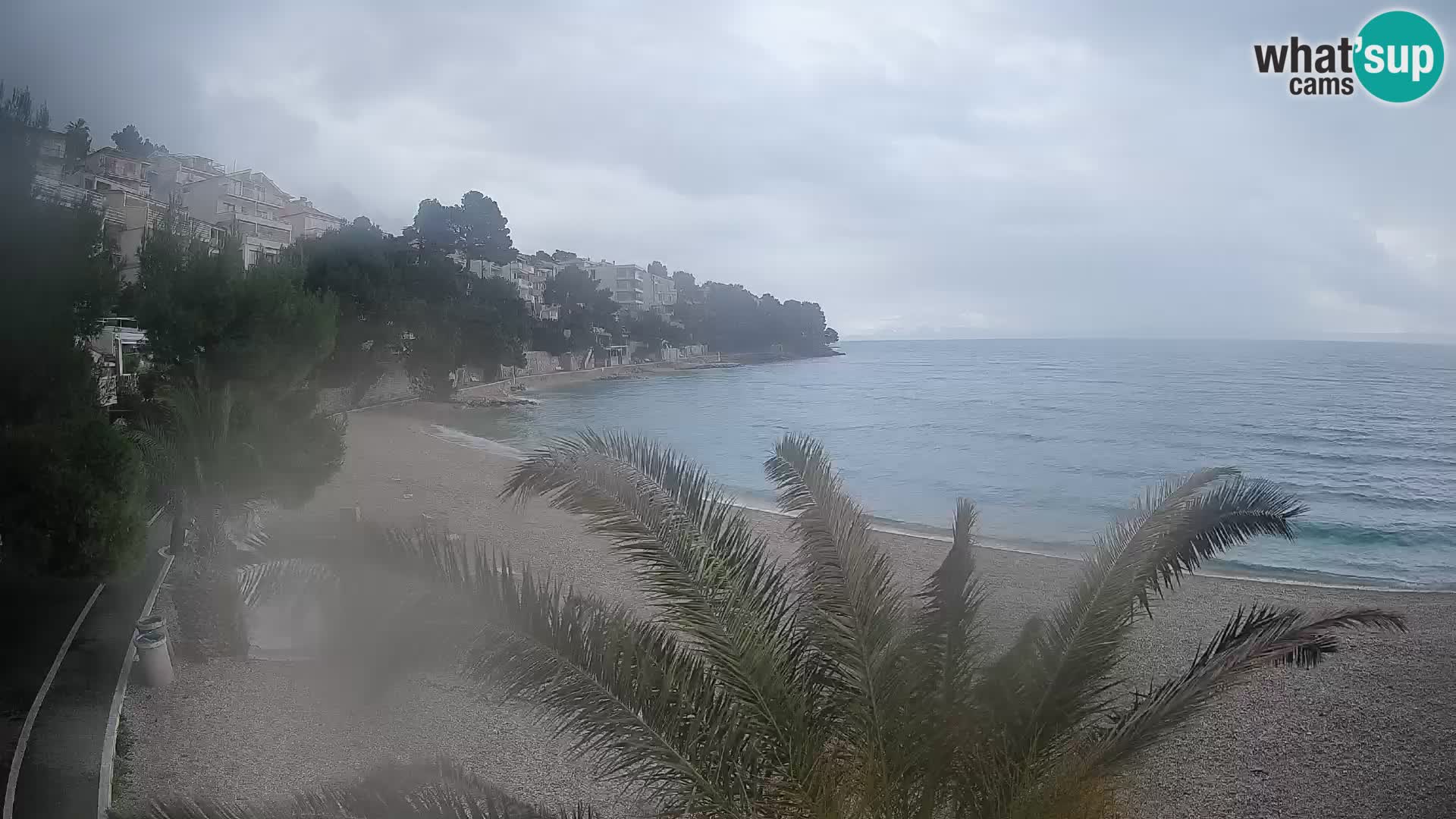 Webcam Lučica Strand Beach Brela – Liveblick von der Adriaküste